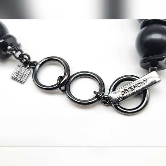 SOLD-Givenchy Amethyst Swarovski Crystal Dark Black Orchid Statement Necklace - Picture 11 of 12